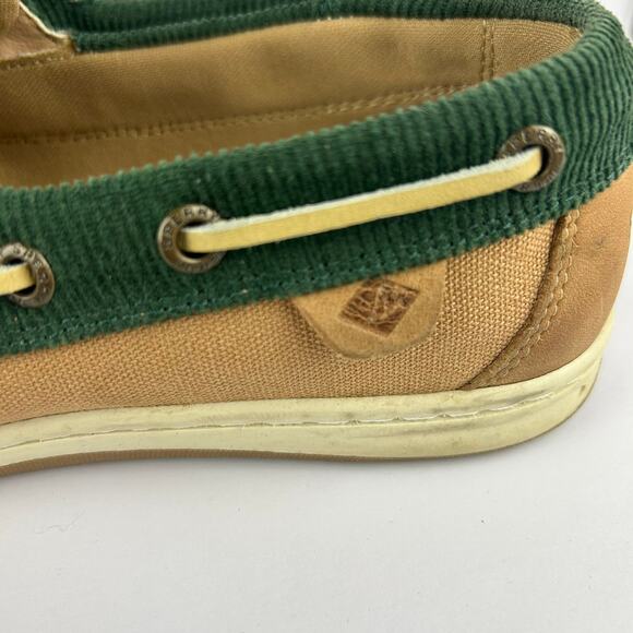 Sperry Top-Sider Koifish Corduroy Boat Shoes – Green & Tan, Size 9 - Picture 5 of 9
